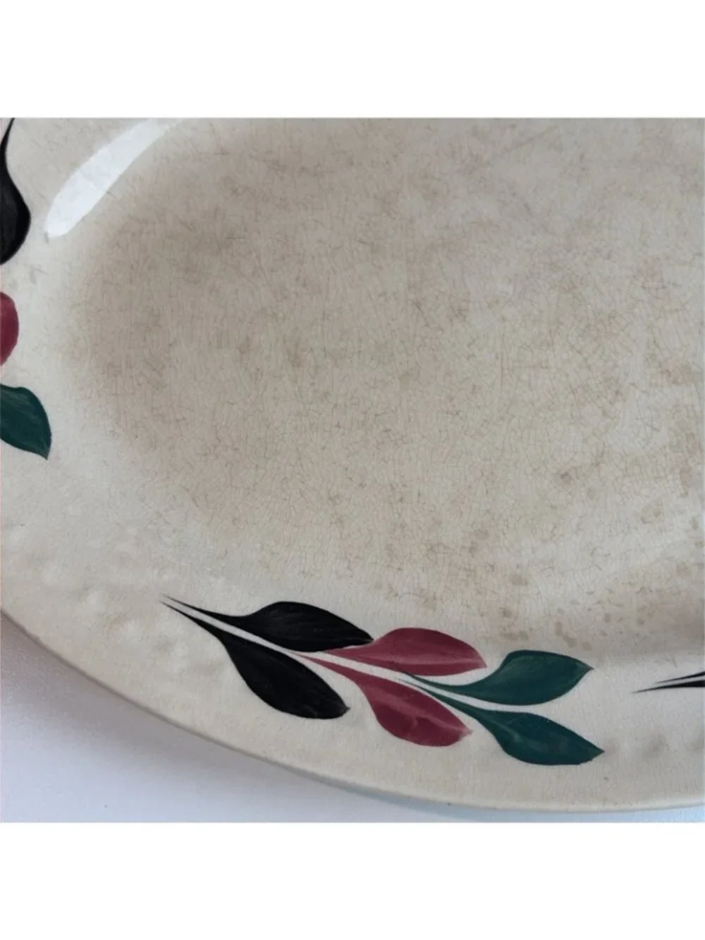 VTG Blue Ridge Southern Potteries Hand-Painted Oval Serving Platter USA 1930s